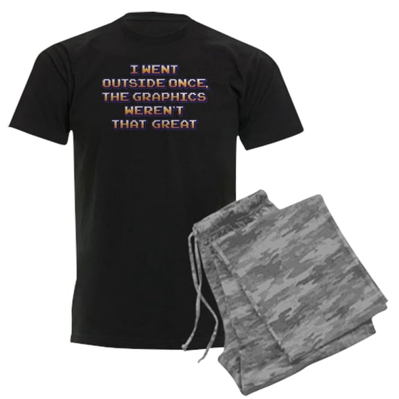 CafePress - The Graphics Weren't Great Men's Dark Pajamas - Men's Dark Loose Fit Cotton Pajama Set