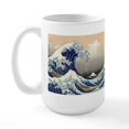 thumbnail image 1 of CafePress - The Great Wave By Hokusai Large Mug - 15 oz Ceramic Large White Novelty Mug, 1 of 6