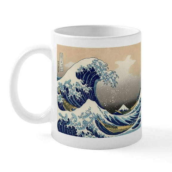 CafePress - The Great Wave By Hokusai Mug - 11 oz Ceramic Mug - Novelty Coffee Tea Cup