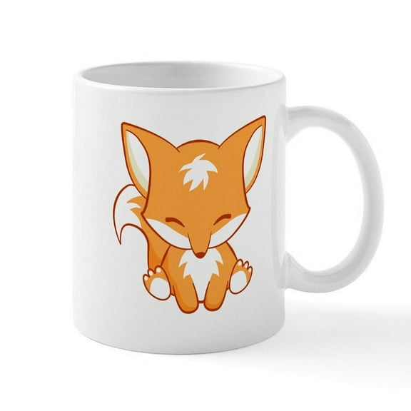 CafePress - The Happy Fox Mugs - 11 oz Ceramic Mug - Novelty Coffee Tea Cup