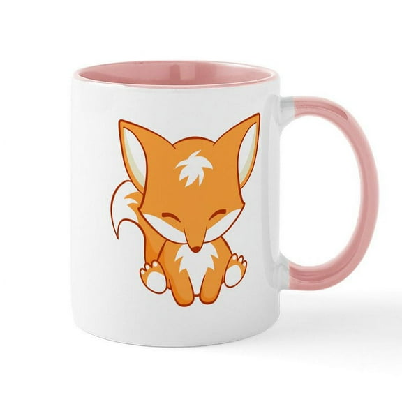 CafePress - The Happy Fox Mugs - 11 oz Ceramic Mug - Novelty Coffee Tea Cup