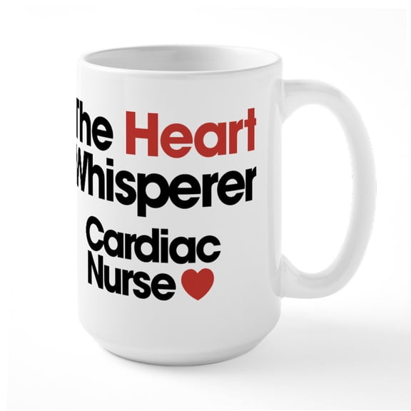 CafePress - The Heart Whisperer Cardi - 15 oz Ceramic Large White Novelty Mug