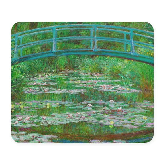CafePress - The Japanese Footbridge By Claude Monet Mousepad - Non-slip Rubber Mousepad, Gaming Mouse Pad