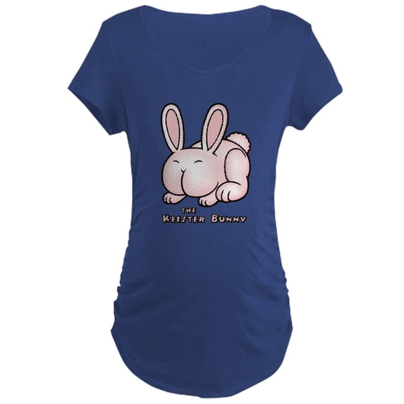 CafePress - The Keister Bunny Maternity Dark T Shirt - Maternity Dark T-Shirt