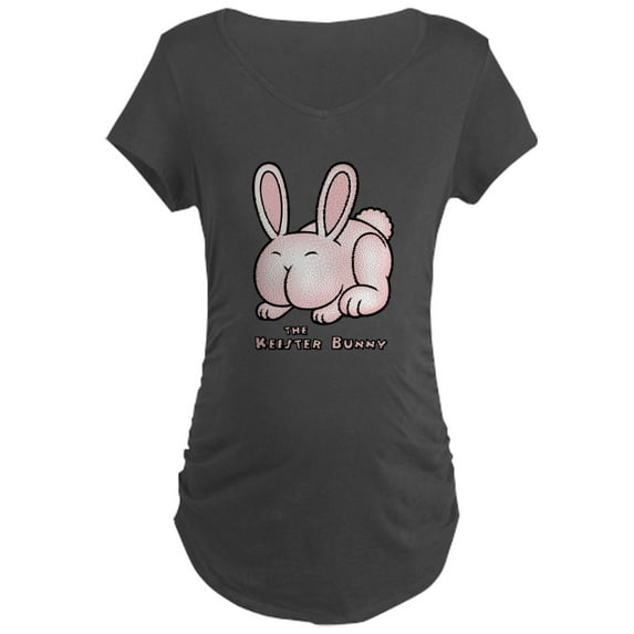 CafePress - The Keister Bunny Maternity Dark T Shirt - Maternity Dark T-Shirt