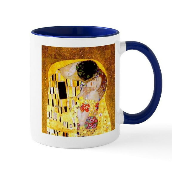 CafePress - The Kiss By Klimt Mug - 11 oz Ceramic Mug - Novelty Coffee Tea Cup