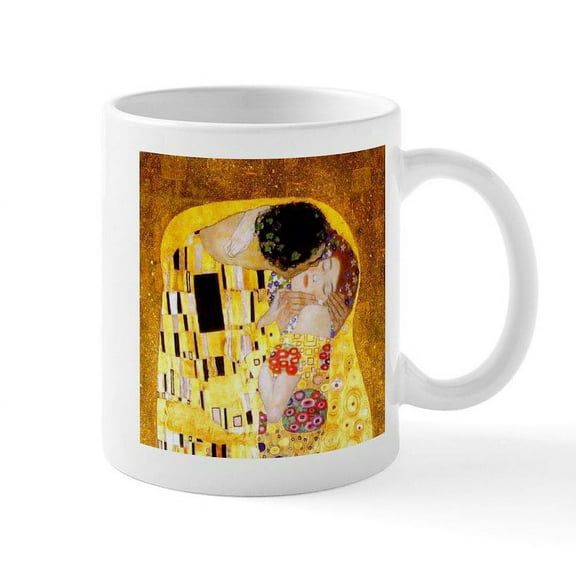 CafePress - The Kiss By Klimt Mug - 11 oz Ceramic Mug - Novelty Coffee Tea Cup