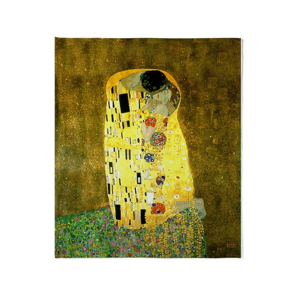 CafePress - The Kiss Gustav Klimt Throw Blanket - Soft Fleece Throw Blanket, 50"x60" for All Ages