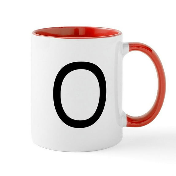 CafePress - The Letter O Mug - 11 oz Ceramic Mug - Novelty Coffee Tea Cup