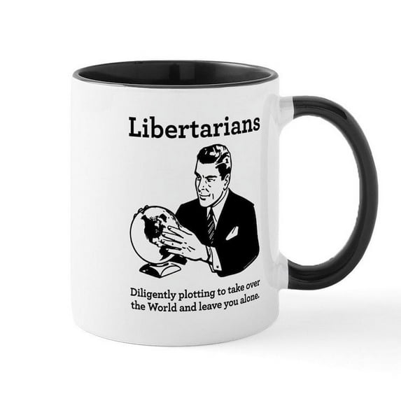 CafePress - The Libertarian Plot Mug - 11 oz Ceramic Mug - Novelty Coffee Tea Cup