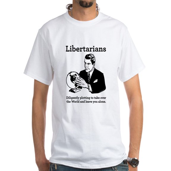 CafePress - The Libertarian Plot White T-Shirt - Men's Classic T-Shirts