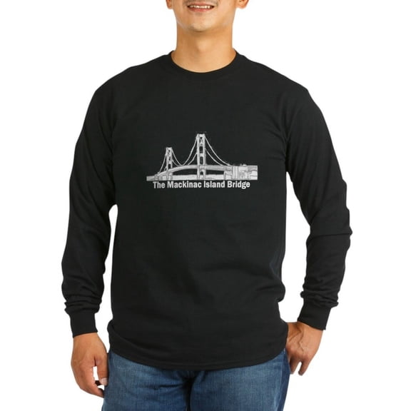 CafePress - The Mackinac Bridge - Long Sleeve Dark T-Shirt
