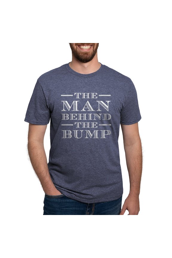 - The Man Behind The Bump T Shirt - Mens Tri-blend T-Shirt