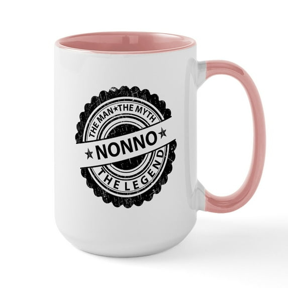 CafePress - The Man The Myth Nonno Mugs - 15 oz Ceramic Large White Novelty Mug