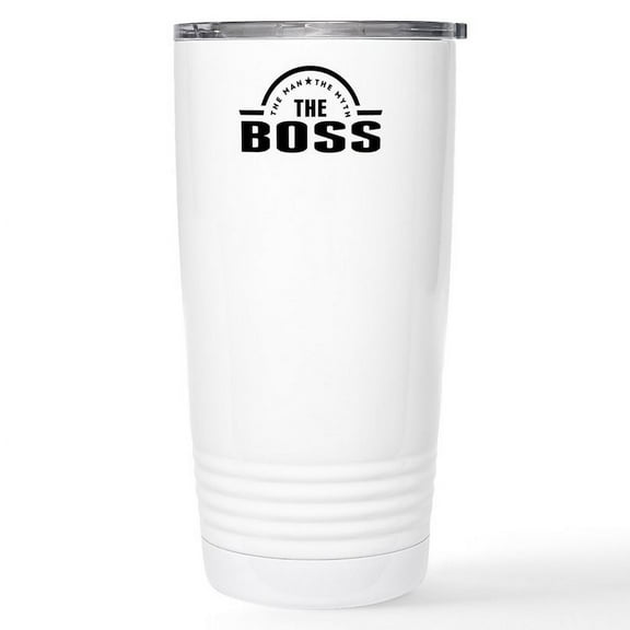 CafePress - The Man The Myth The Boss Travel Mug - Insulated Stainless Steel Travel Tumbler 20 oz.