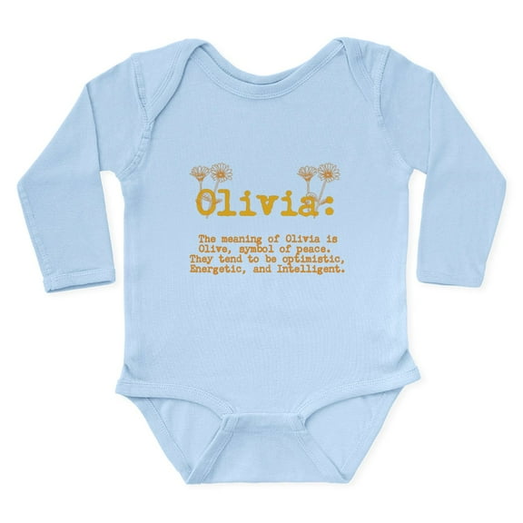 CafePress - The Meaning Of Olivia Body Suit - Long Sleeve Cotton Baby Bodysuit
