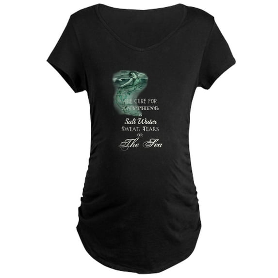 CafePress - The Mermaids Cure Maternity T Shirt - Maternity Dark T-Shirt