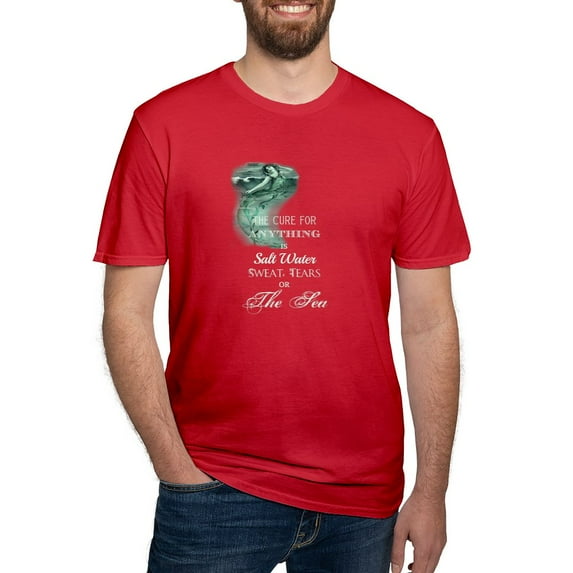 CafePress - The Mermaids Cure T Shirt - Men's Fitted T-Shirt