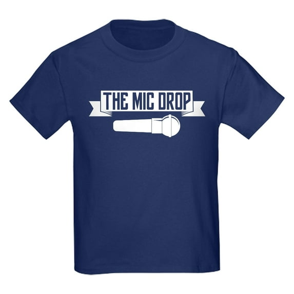 CafePress - The Mic Drop Kids Dark T Shirt - Dark T-Shirt Kids XS-XL