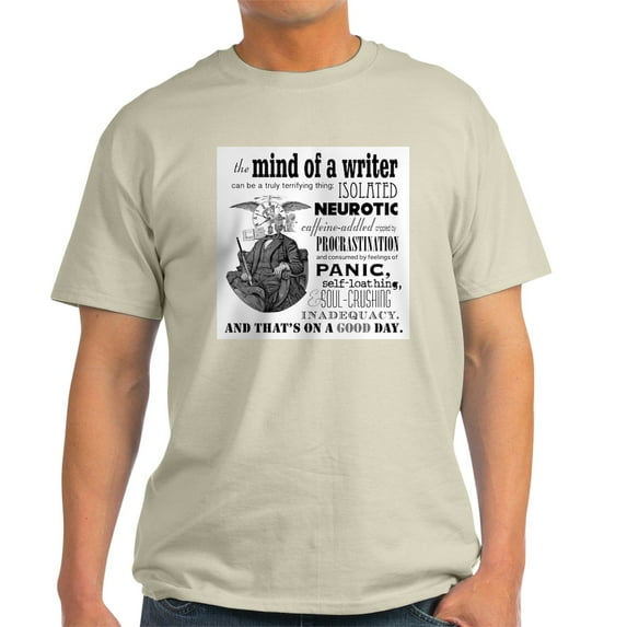CafePress - The Mind Of A Writer T Shirt - Men's Classic Graphic T-Shirt