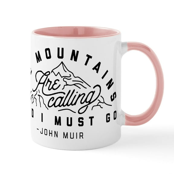 CafePress - The Mountains Are Calling And I - 11 oz Ceramic Mug - Novelty Coffee Tea Cup