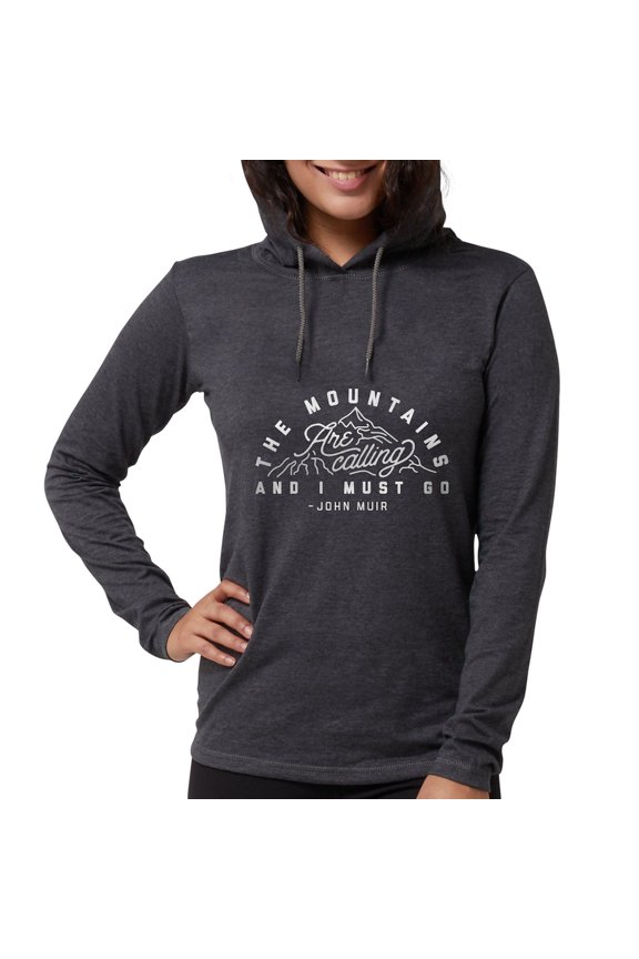 - The Mountains Are Calling And - Womens Hooded Shirt
