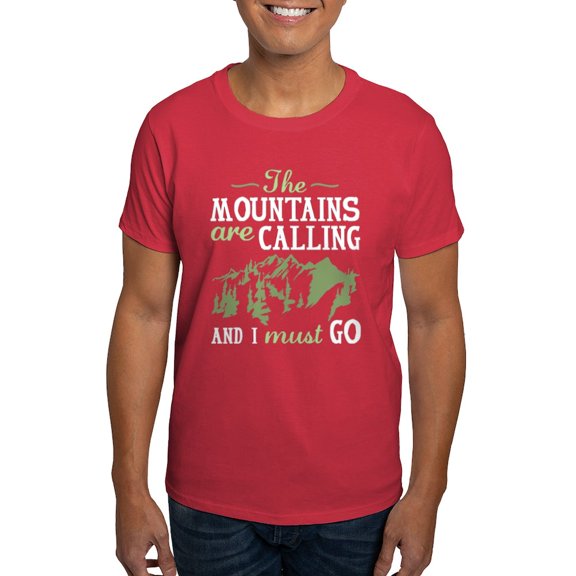 CafePress - The Mountains Are Calling Dark T Shirt - Men's Classic Graphic Cotton T-Shirt