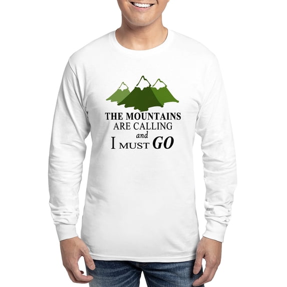 CafePress - The Mountains Are Calling Long Sleeve T Shirt - Unisex Cotton Long Sleeve T-Shirt