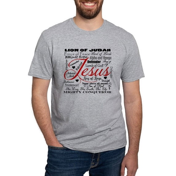 CafePress - The Name Of Jesus Fitted T Shirt - Fitted T-Shirt, Vintage Fit Soft Cotton Tee