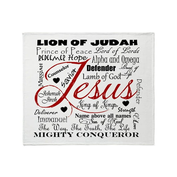CafePress - The Name Of Jesus Throw Blanket - Soft Fleece Throw Blanket, 50"x60" for All Ages