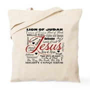 - The Name Of Jesus Tote Bag - Unisex Canvas Tote Bag, Beige, 1-Piece