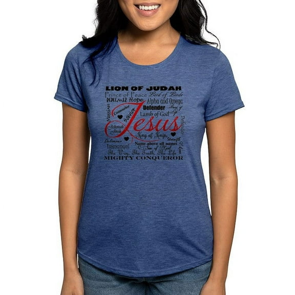 CafePress - The Name Of Jesus Women's Deluxe T Shirt - Womens Tri-blend T-Shirt