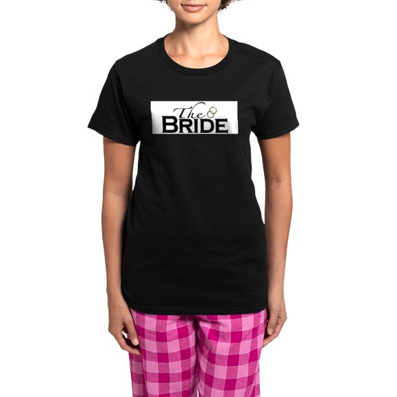 CafePress - The New Bride Women's Dark Pajamas - Women's Short Sleeve Print T-Shirt and Pants Dark Cotton Pajama Set