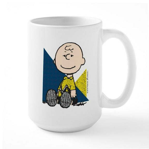 CafePress - The Peanuts Gang: Charlie Brown Large Mug - 15 oz Ceramic Large White Novelty Mug