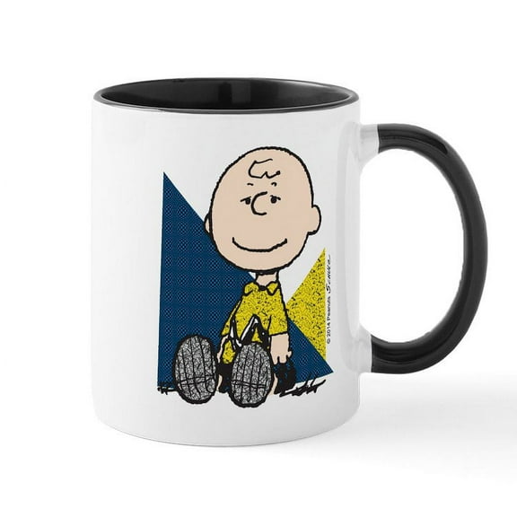 CafePress - The Peanuts Gang: Charlie Brown Mug - 11 oz Ceramic Mug - Novelty Coffee Tea Cup