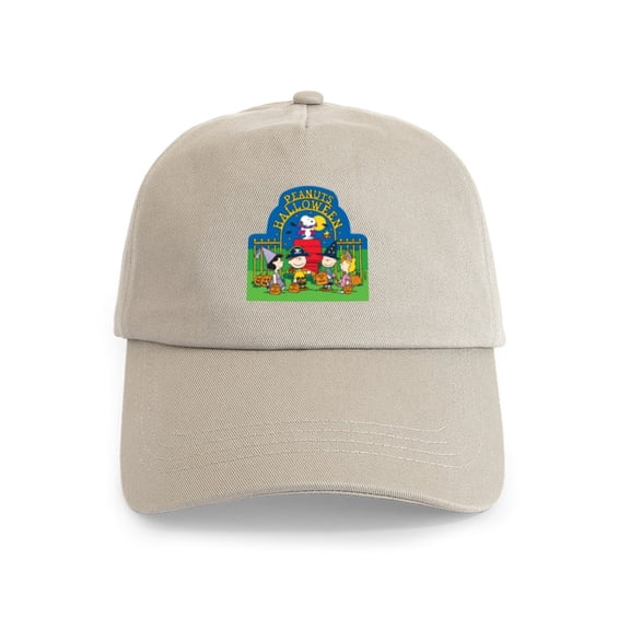 CafePress - The Peanuts Gang Halloween - Adjustable 100% Brushed Unisex Casual Cotton Baseball Cap, Beige, 1