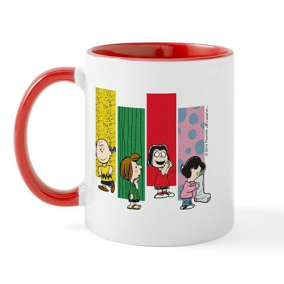 CafePress - The Peanuts Gang Mug - 11 oz Ceramic Mug - Novelty Coffee Tea Cup
