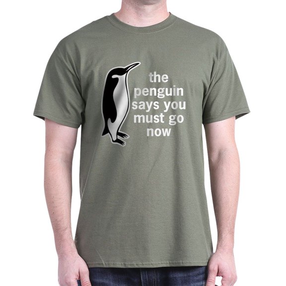 CafePress - The Penguin Says Dark T Shirt - Men's Classic Graphic Cotton T-Shirt