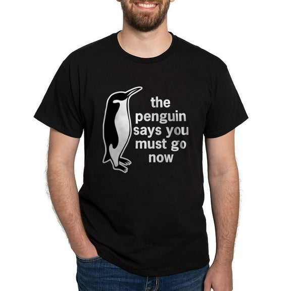 CafePress - The Penguin Says Dark T Shirt - Men's Classic Graphic Cotton T-Shirt