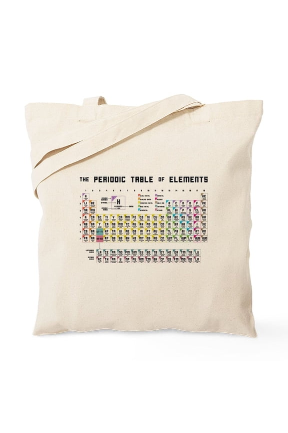 - The Periodic Table Of Elements Tote Bag - Unisex Canvas Tote Bag, Beige, 1-Piece