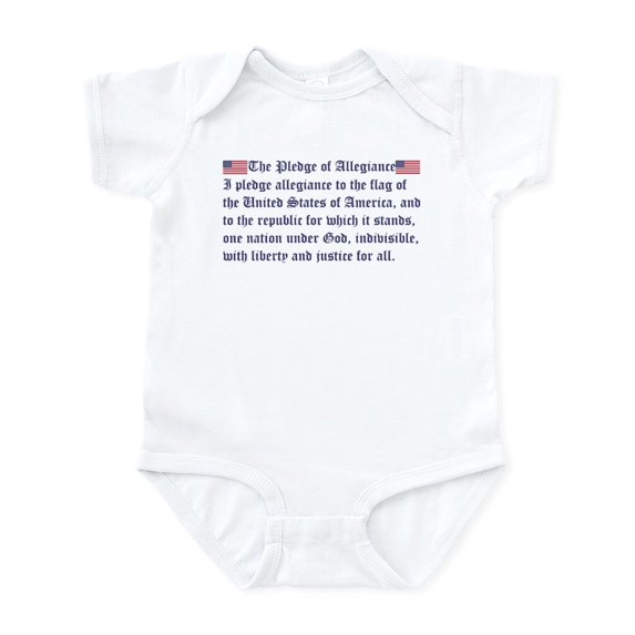 CafePress - The Pledge Of Allegiance Infant Bodysuit - Baby Light Bodysuit, Size Newborn - 24 Months