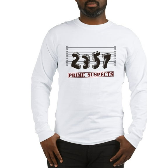 CafePress - The Prime Number Suspects Long Sleeve T Shirt - Unisex Cotton Long Sleeve T-Shirt
