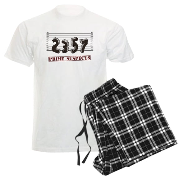 CafePress - The Prime Number Suspects Pajamas - Men's Light Loose Fit Cotton Pajama Set