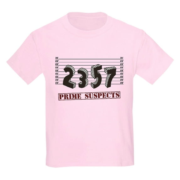 CafePress - The Prime Number Suspects T Shirt - Light T-Shirt Kids XS-XL