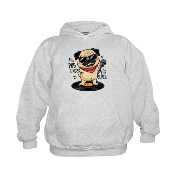 CafePress - The Pug Sings The Blues - Kids Hooded Sweatshirt, Classic Hoodie