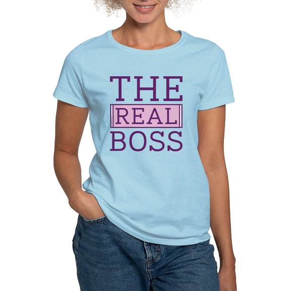 CafePress - The Real Boss Women's Light T Shirt - Women's Classic T-Shirt