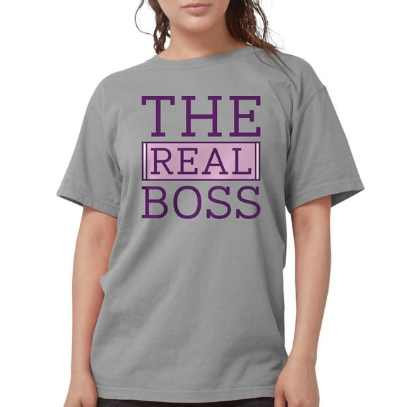 CafePress - The Real Boss Womens Comfort Colorsâ® Shirt - Womens Comfort Colors® Shirt