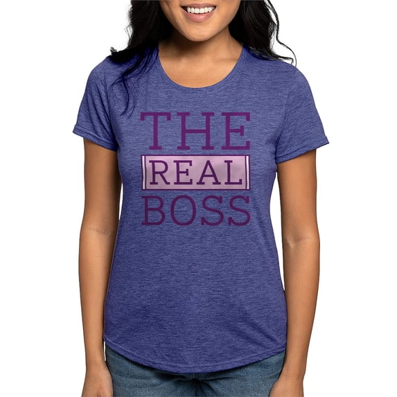 CafePress - The Real Boss Womens Tri Blend T Shirt - Womens Tri-blend T-Shirt