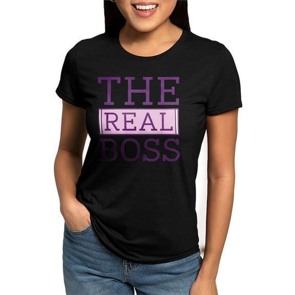 CafePress - The Real Boss Womens Tri Blend T Shirt - Womens Tri-blend T-Shirt
