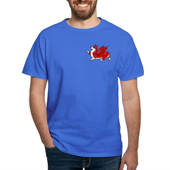 CafePress - The Red Corgon Plain Dark T Shirt - Men's Classic Graphic Cotton T-Shirt